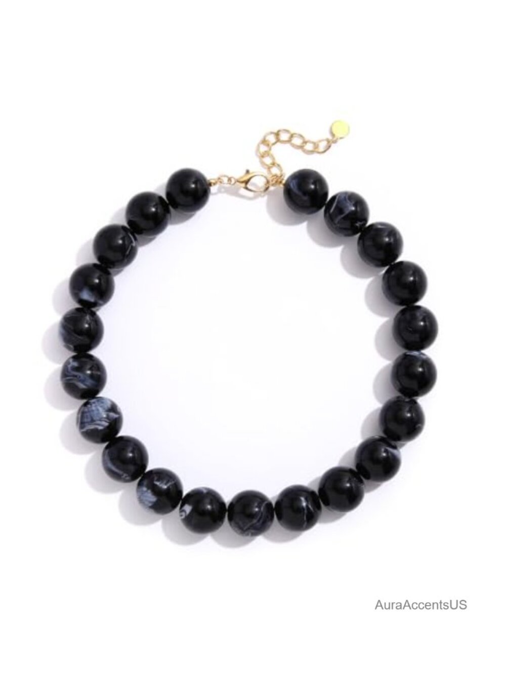 Chunky Oversized 20MM Resin Bead Necklace Statement Jewelry